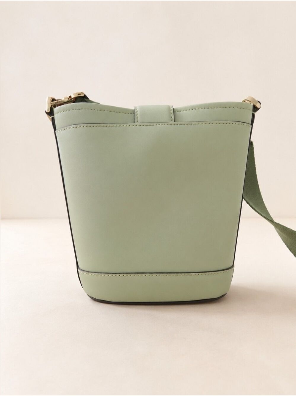 Kate Spade Audrey Mini Bucket Bag Sage Green Leather Crossbody - Picture 2 of 7
